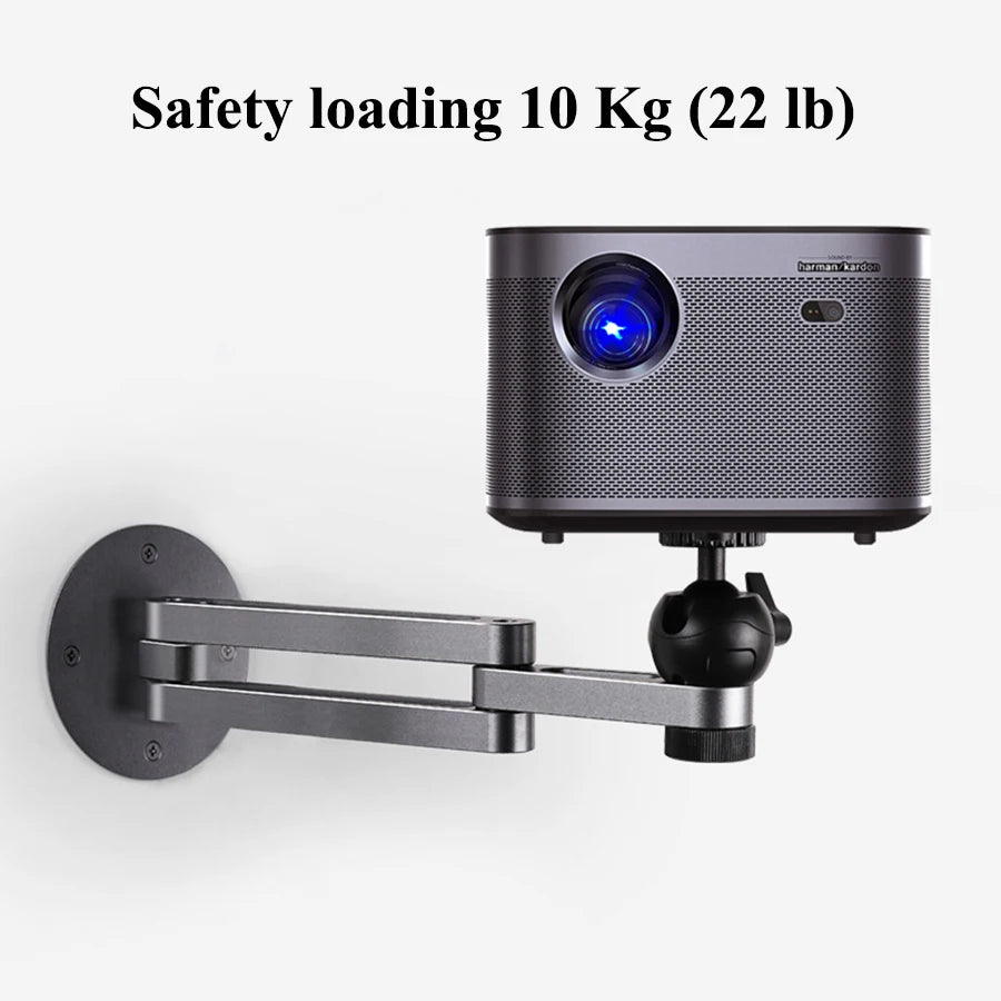Support de projecteur Support mural robuste en alliage d'aluminium pour articles universels à trou de vis 1/4 pouce XGIMI TD Capacité de charge de 10 kg