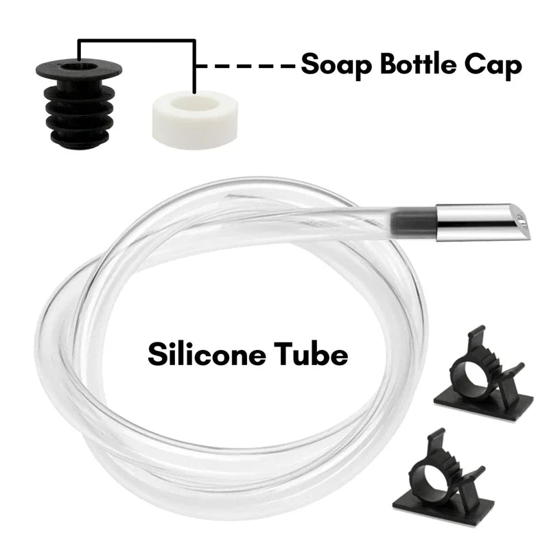 Soap Dispenser Extension Tube Kit For Kitchen Accessories Bathroom Stainless Steel Built In Liquid Soap Detergent Dispensers