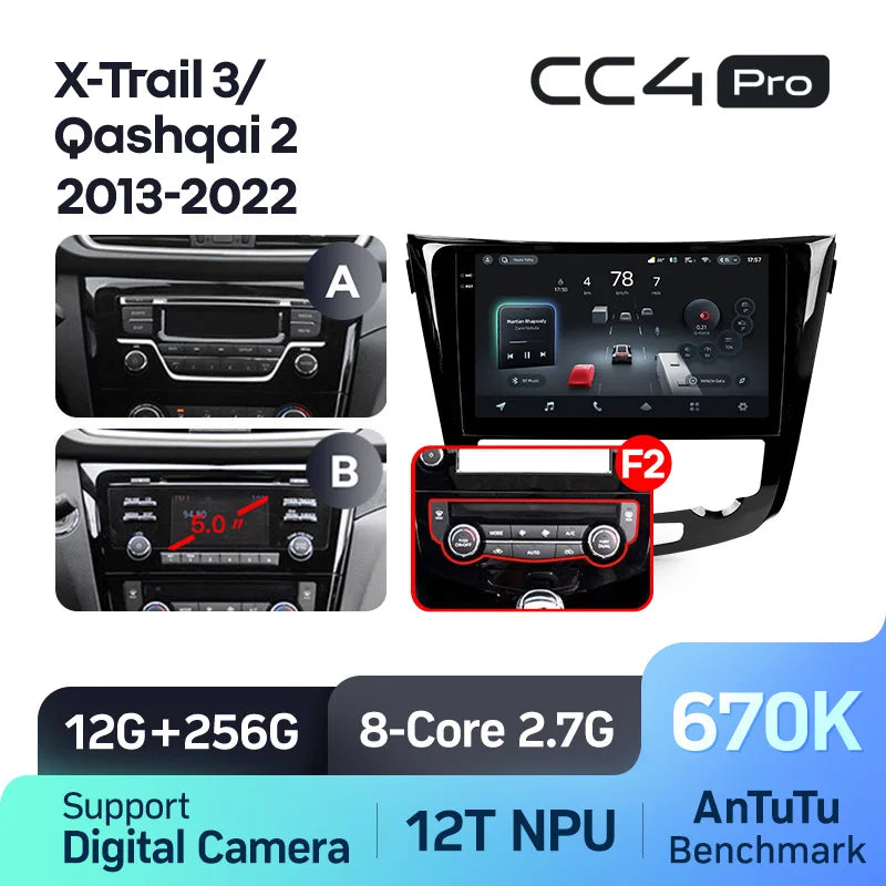 TEYES CC4 PRO For Nissan X-Trail 3 T32 2013 - 2022 Qashqai 2 J11 CarPlay Android Auto 2DIN Car play Radio Multimedia Stereo