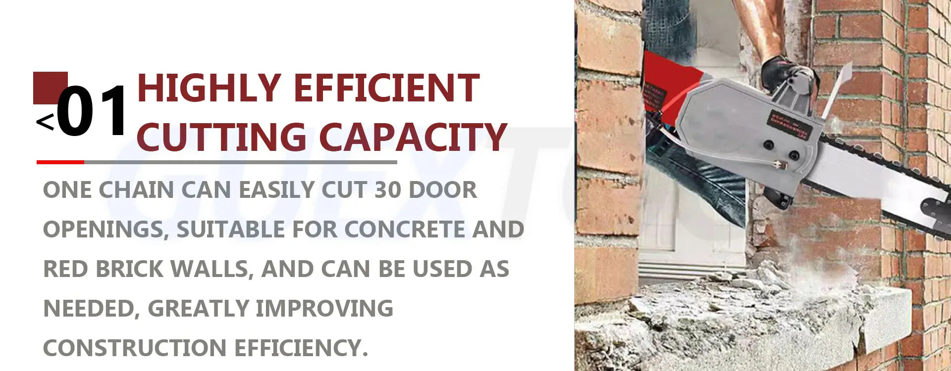 High Power Reinforced Concrete Slotting And Cutting Machine Electric Chain Saw Cement Wall Cutting Machine Modify Doors Windows