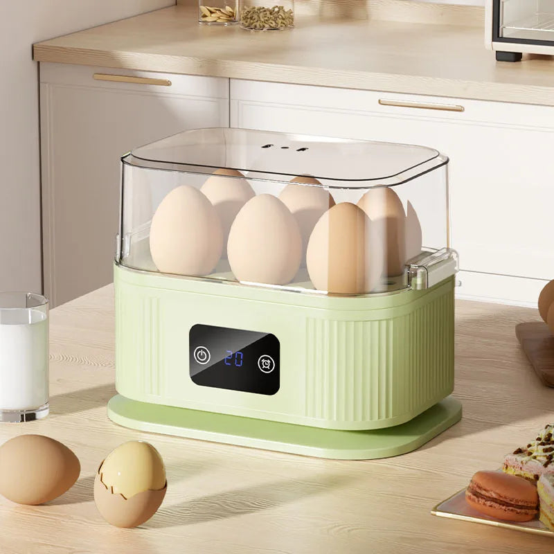 TINSOL Cuiseur à œufs électrique multifonction, appareil de petit-déjeuner de cuisine 200 W, cuiseur vapeur intelligent avec fonction minuterie