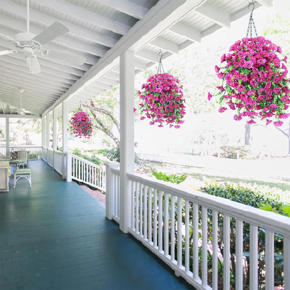 1/2pcs Artificial Morning Glory 75cm Hanging Fake Plant Fake Garland for Home Garden Wedding Outdoor Party Decor DIY Garden Arch