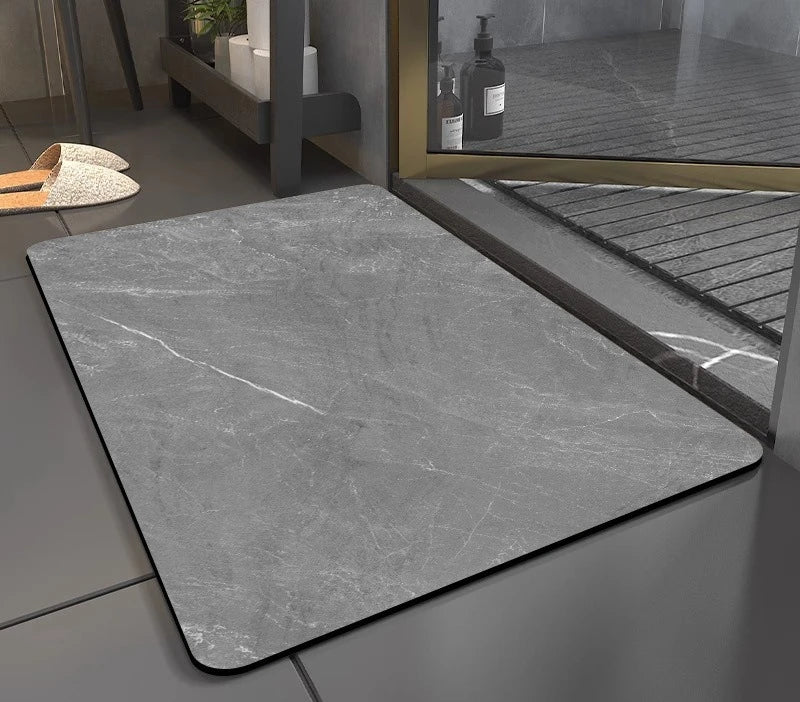 Absorbent and anti slip floor pad, Diatomaceous earth foot pad, quick drying bathroom door, toilet, bathroom use