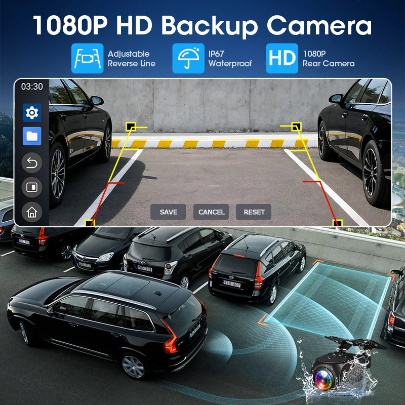 Jansite Lecteur multimédia vidéo universel pour voiture Bluetooth sans fil Carplay Android Auto écran stéréo radio pour YouTube Netflix