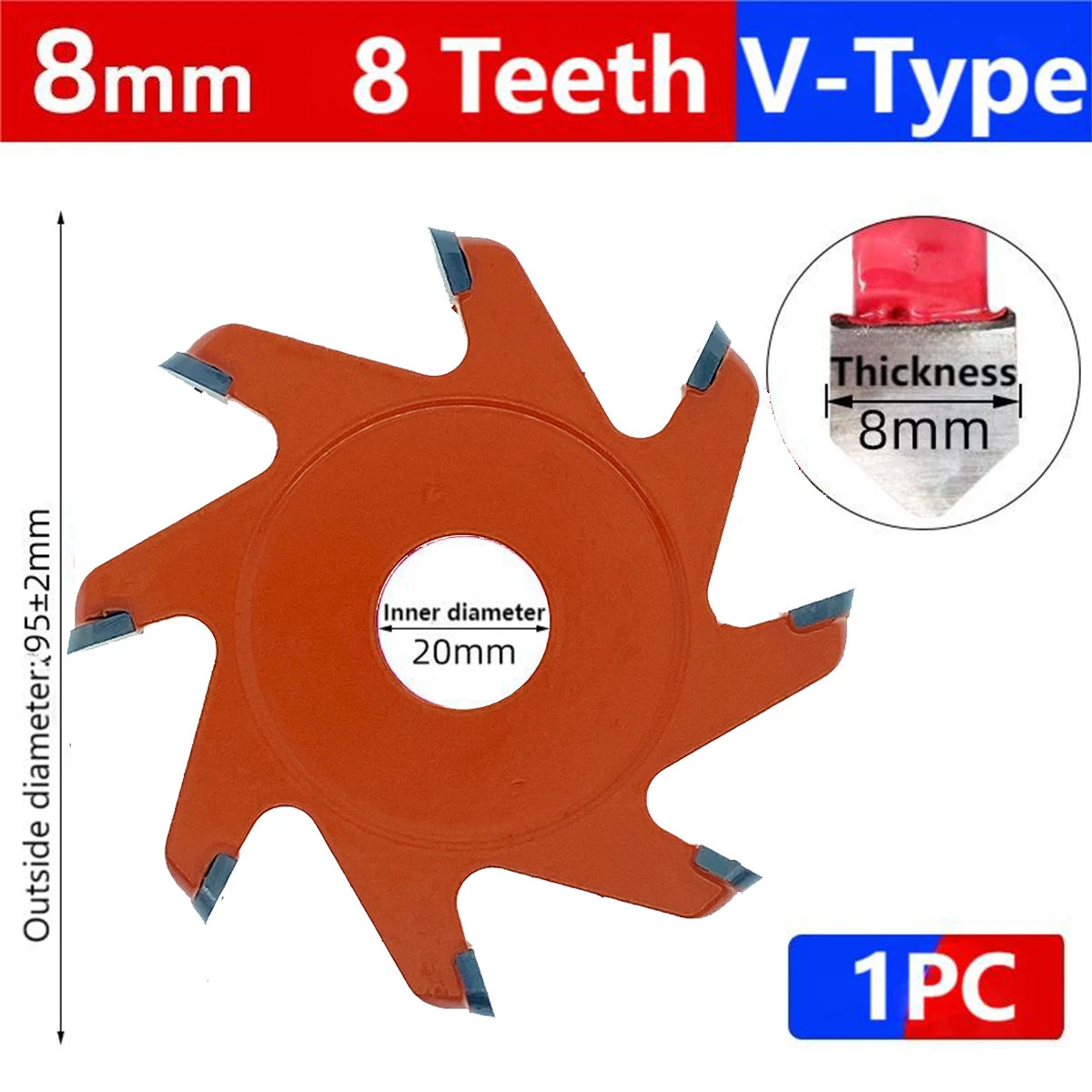 U/V-type 6/8/12 Teeth Cutting Blade