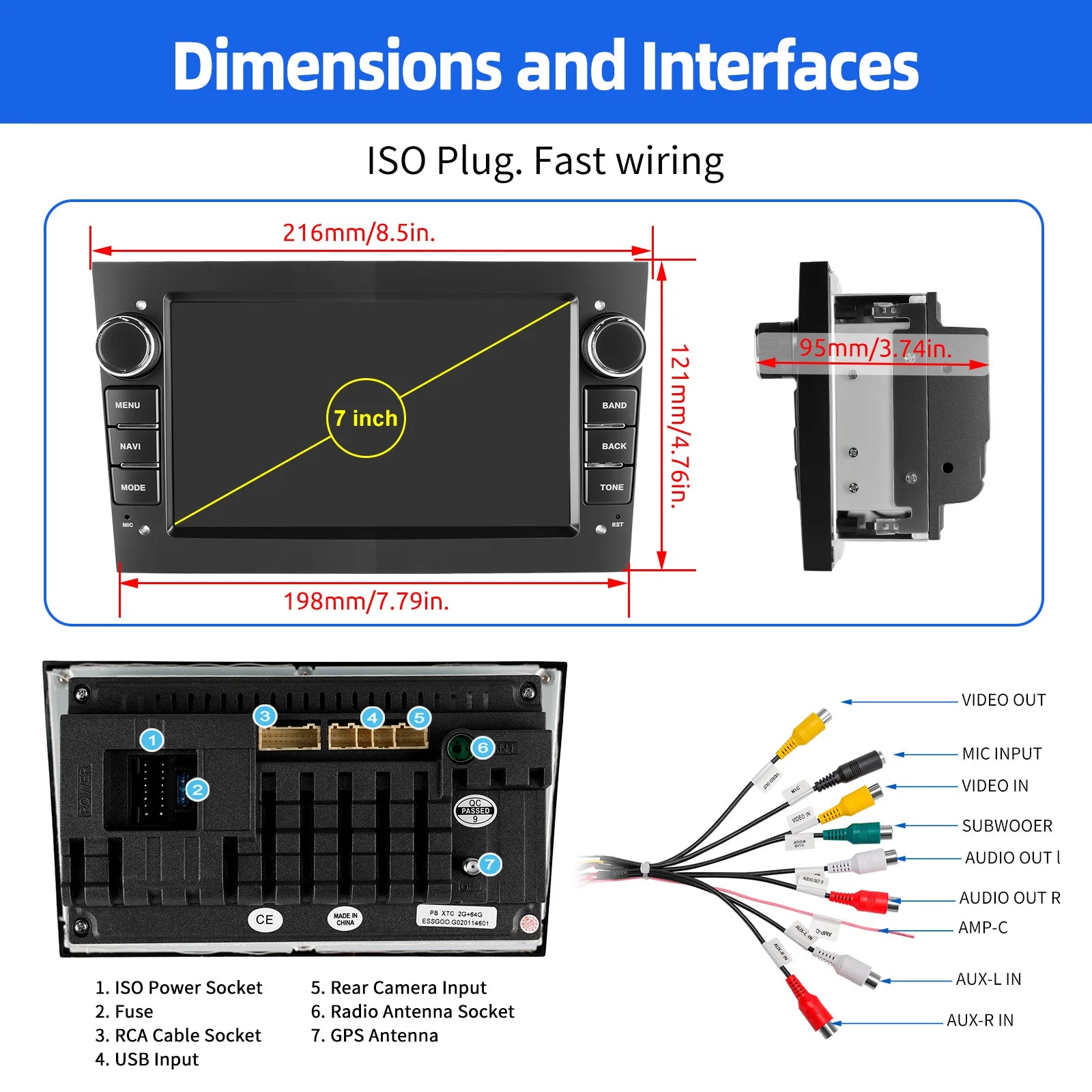 ESSGOO Car Radio CarPlay Android 15 For Opel Astra Vectra Vauxhall Antara Zafira Corsa C D Vivaro Meriva Auto ﻿
