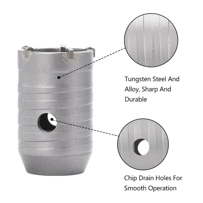 SDS Plus Wall Hole Saw Drill Bit Concrete Hole Saw Hole Cutter Concrete Cement Stone Drilling Tool 30-100mm