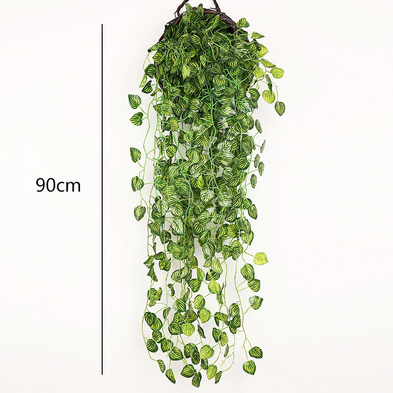 Fake Plants Artificial Hanging Plants Fake Potted Greenery Faux Eucalyptus Boston Fern String for Farmhouse Indoor Outdoor Decor