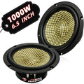 2pcs 6.5 Inch High Power Subwoofer 1000W Midrange Bass Speaker Bulletproof Fabric Carbon Fiber HIFI High Power Bass Automotive