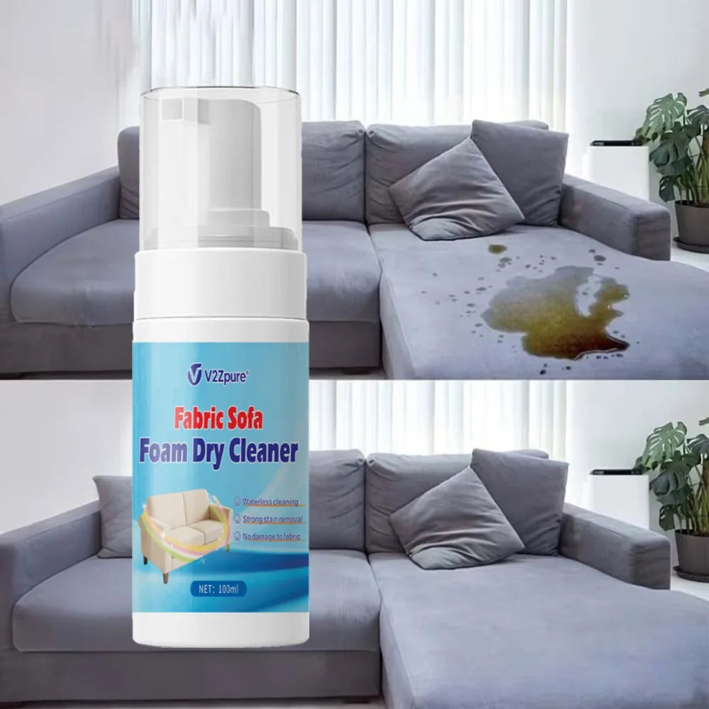 Fabric Sofa Foam Dry Cleaner Multi-Functional Cleaning Solution Clothing Stain Remover for Carpet Curtain No Water Needed Agent