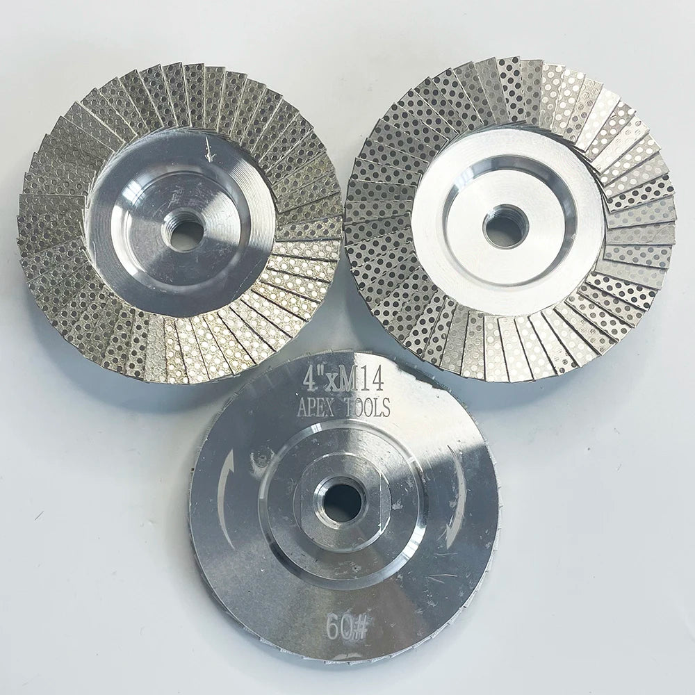 4" 100mm Diamond Flap Disc Electroplated Grinding Wheel For Polishing Marble Granite Stone Abrasive Tool For Ceramic Tile