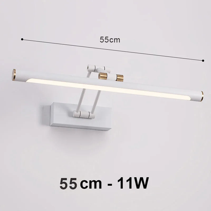 Mirror Light LED Wall Lamp Modern Bathroom Wall Light 43cm 58cm AC85 - 265V Indoor Lighting Bedroom Wall Sconces Light Fixtures