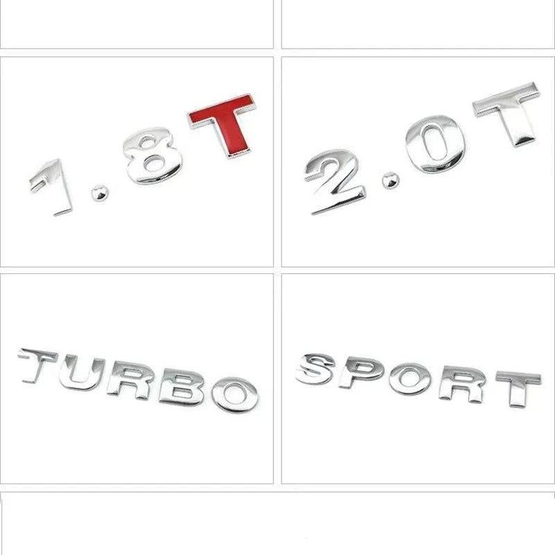 3D Metal 45mm 25mm Car Letters Alphabet Emblem Numbers Chrome Labeling Car Sticker Trunk Logo Letters Emblem For Hyundai Toyota
