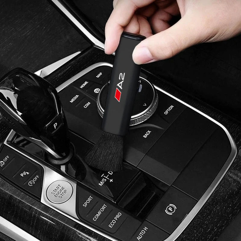 Retractable Car Cleaning Brush Center Console Cleaning Tools For Audi Sline A3 A4 A5 A6 A7 A1 A2 A8 Q1 Q2 Q3 Q4 Q5 Q6 Q7 Q8 RS7