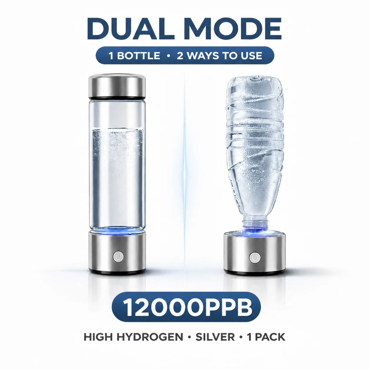 12000PPB SPE PEM Hydrogen Water Generator Bottle Portable Rechargeable Alkaline Ionizer Cup Health Drinkware for Home Travel