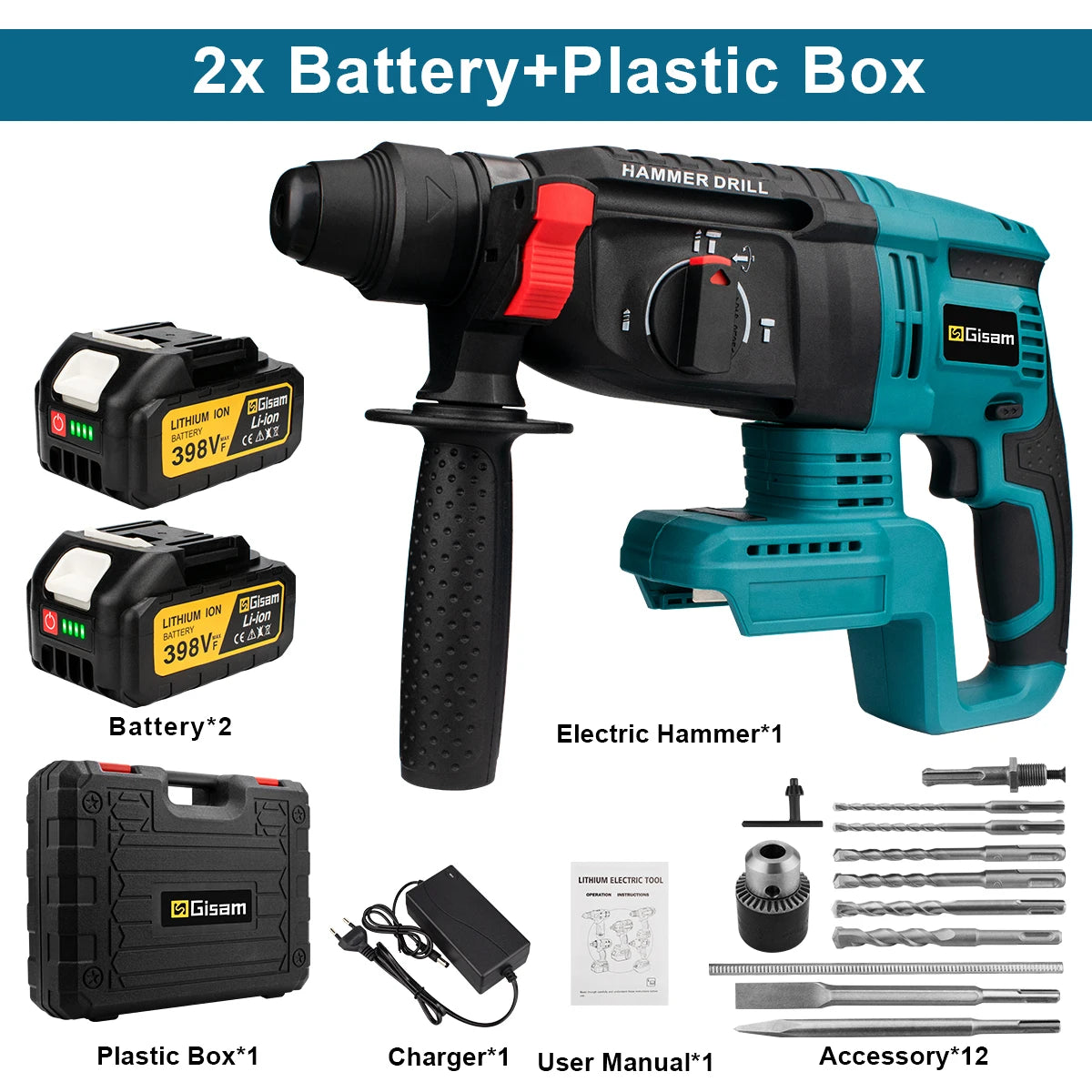 26mm Brushless Electric Hammer Drill Multifunctional Rotary Hammer Cordless Impact Hammer Power Tools For Makita 18V Battery Pin