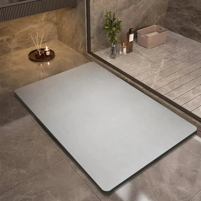 Solid color diatom mud bathroom absorbent floor mat toilet toilet stepping mat anti-slip mat home entrance mat