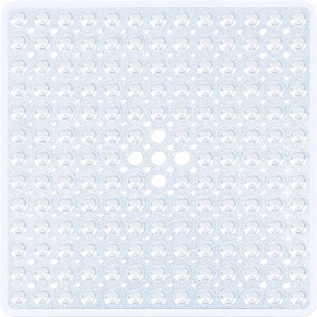 Tapis de douche antidérapant 53x53cm pour l'intérieur de la cabine de douche, tapis de sol de salle de bain doux pour baignoires avec grandes ventouses