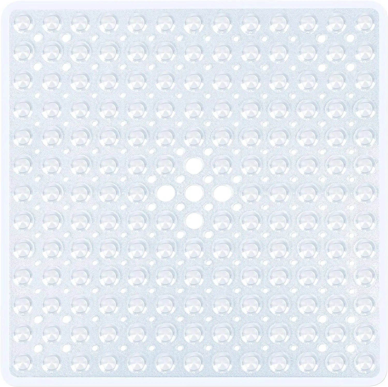 Tapis de douche antidérapant 53x53cm pour l'intérieur de la cabine de douche, tapis de sol de salle de bain doux pour baignoires avec grandes ventouses
