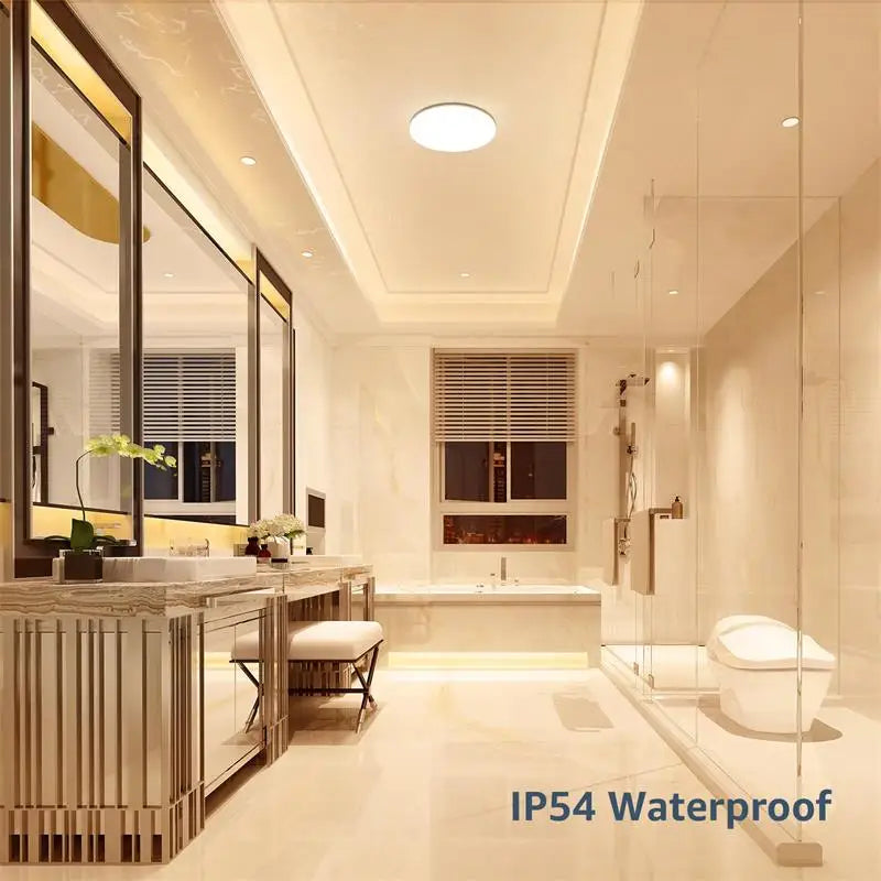 Plafonniers LED étanches pour salle de bain 18W 30W 40W, luminaires LED ronds pour cuisine, salon, balcon, toilettes 110V 220V
