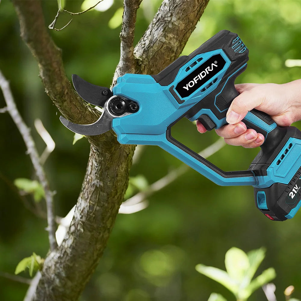 YOFIDRA 60mm AI Gears Control Brushless Electric Pruner Cordless Tree Bonsai Pruning Electric Scissors For Makita 21V Battery