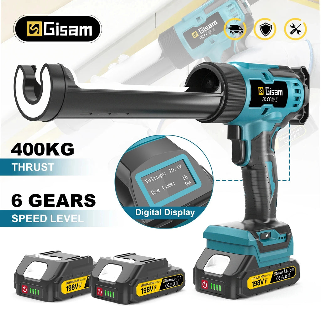 Gisam Cordless Electric Glue Gun Multi-function Glass Caulking Gun Adhesive Glue Sealant Power Tool For Makita 18V Battery Pin