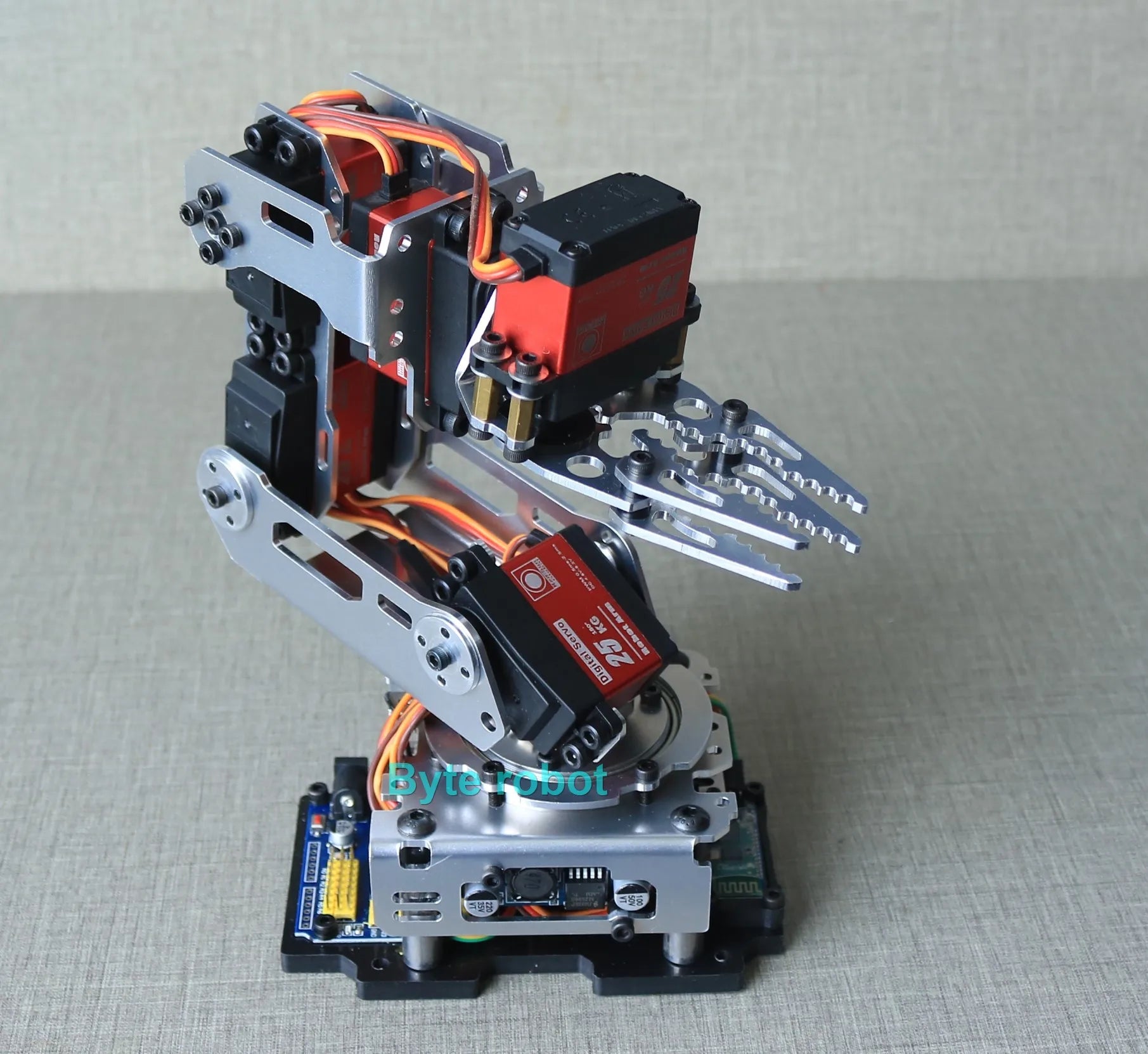 APP Control 6 Dof Metal Mechanical Arm Aluminum Alloy Bracket High Quality Robot Arm for Arduino Robot DIY Kit Programmable Arm