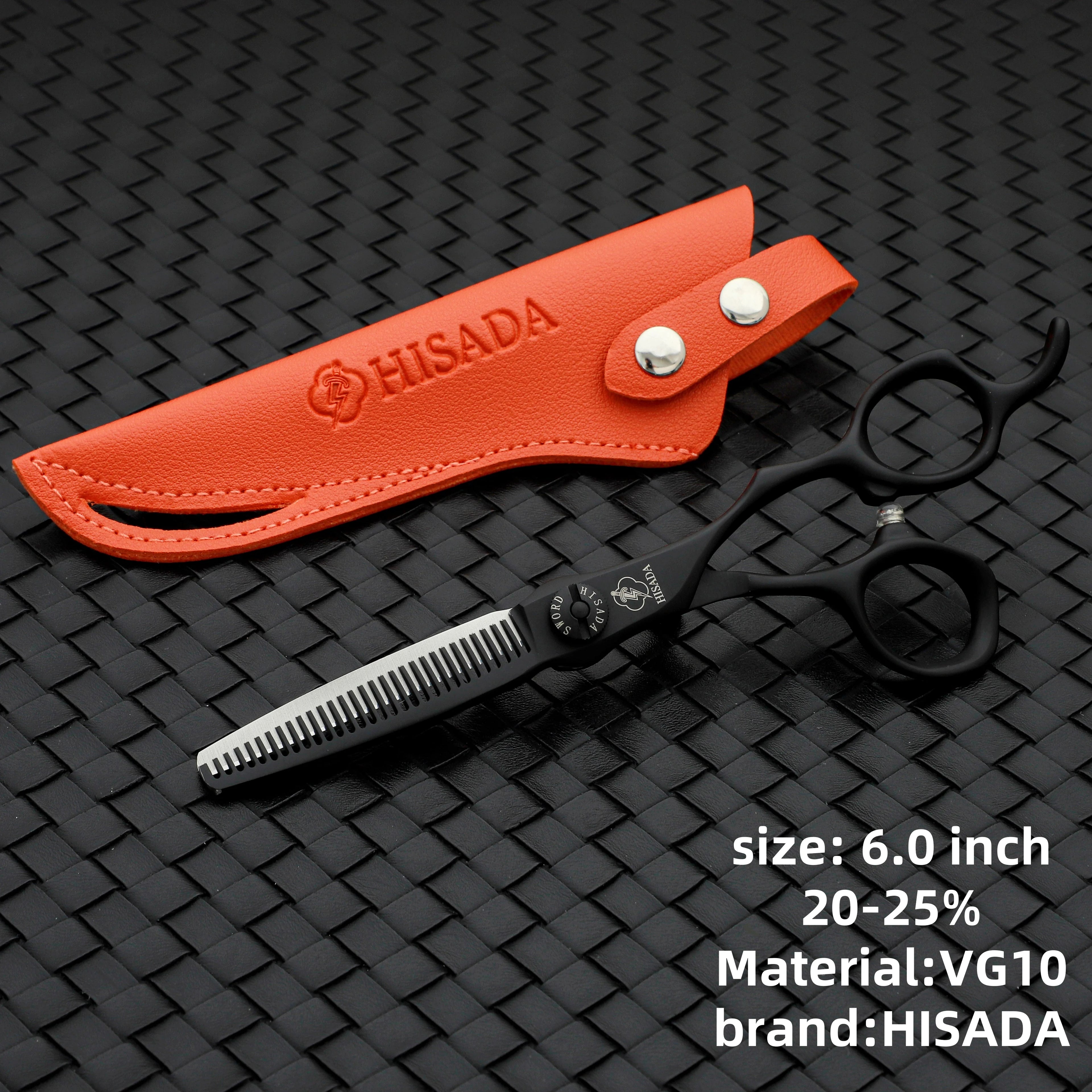 HISADA Hairdressing Scissors Professional Barber Scissors 6.0 Inch Scissors VG10 Material Professional Barber Scissors