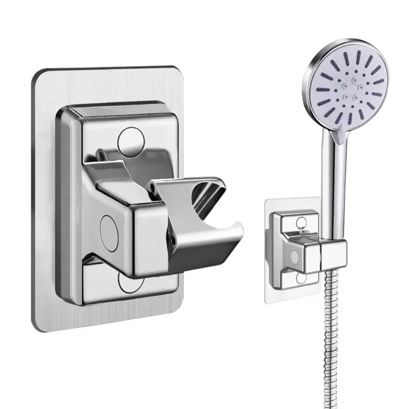 Support de pomme de douche Support de douche mural réglable Support de pomme de douche auto-adhésif Support portable Accessoires
