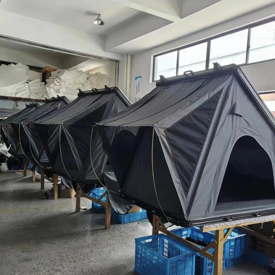 4x4x270cm Hard Shell Roof Top Tent, Waterproof Aluminum Rooftop Tent for Outdoor Camping