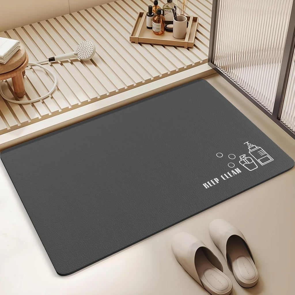 VIKAMA Nordic style minimalist style "KEEP CLEAN" bathroom shower room bathroom carpet anti slip and absorbent home decoration