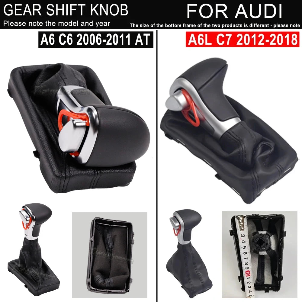 Carbon Fiber/Wood Automatic Gear Shift Knob For Audi A4 B8 2009-up/A5 2008-up/Q5 2009-2015/A6 C6 2006-2011/A6L C7 2012-2018