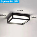 Square Outdoor LED Ceiling Lamp Surface Mounted Waterproof Sconces Bathroom Porch Garden Exterior Wall Lighting Fixture 110/220V
