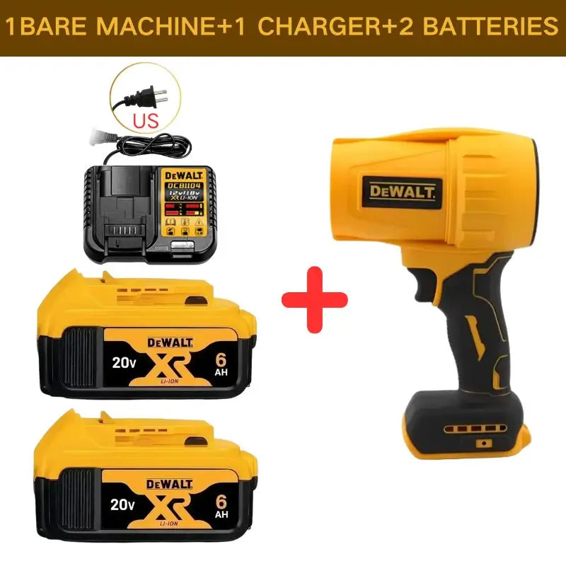 DEWALT Cordless Air Blower Brushless Turbo Fan Violent Fan 800G Thrust Handheld Dust Blowing Tool Rechargeable 20V Battery