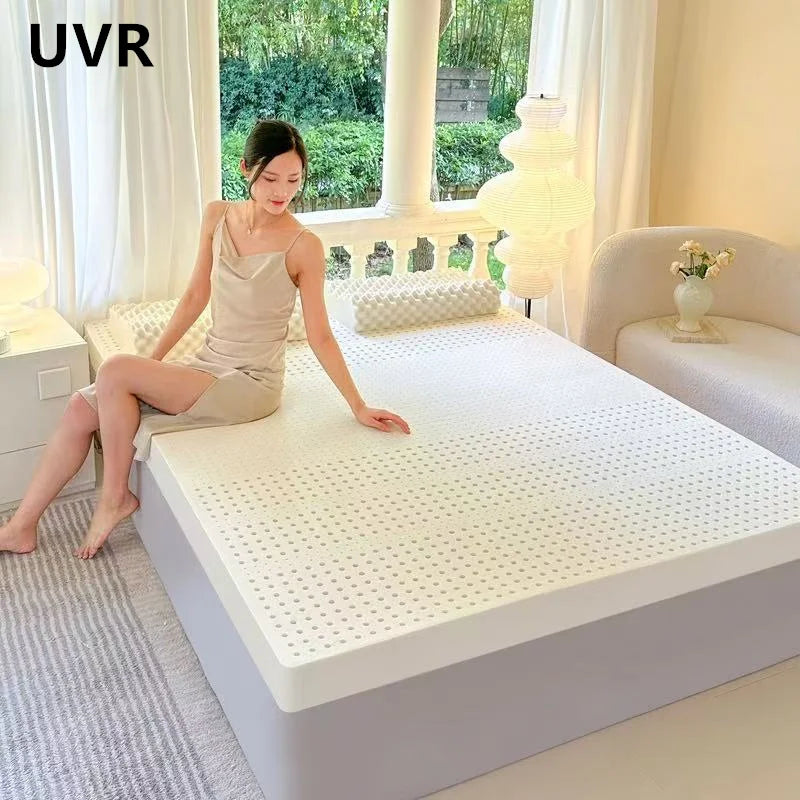 UVR Natural Latex Mattress 100% Latex Student Single Dormitory Mattress Bedroom Hotel Foldable Tatami Double Mattress Full Size