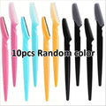 10Pcs Facial & Eyebrow Razors for Women Men, Safe Brow Shaver Hair Trimmers with Protective Covers Beauty Tools