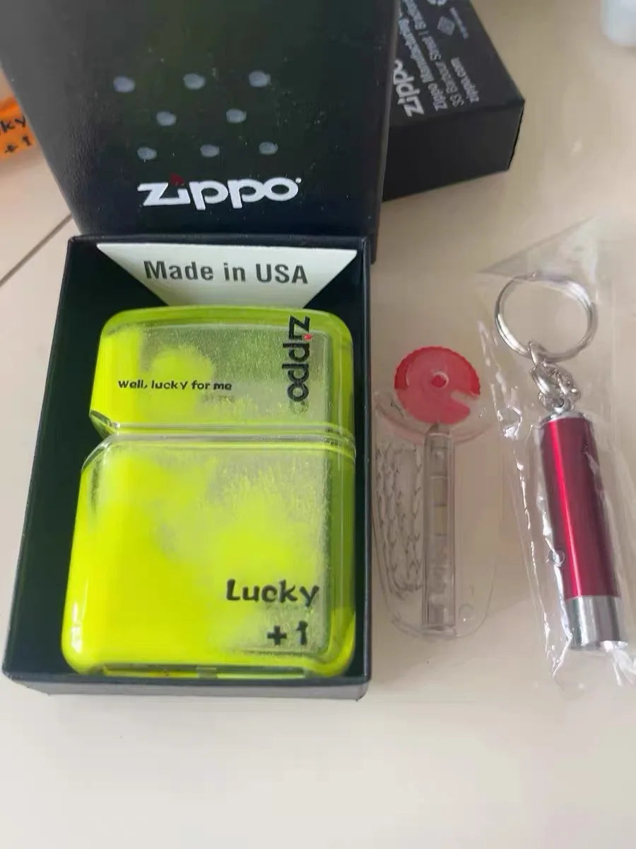 Zippo Creative Luminous Flowing Sand Oil Lighter combination, Shell Fuel Lighter unisex Windproof Collection in box