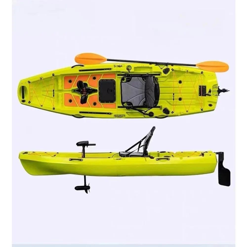 Modular Kayak LLDPE Fishing Boat Motorized Canoe Seat Paddle Rotomolded Portable Take Apart Raft Angling Drift Engine Water Gear