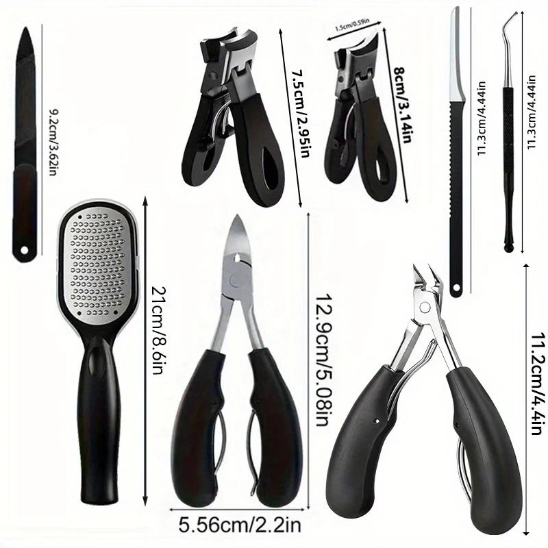 Foot Care Tool Set, Anti-Splash Nail Clipper & Pumice Stone, Dead Skin Callus Remover Pedicure Scraper For Household Foot Beauty