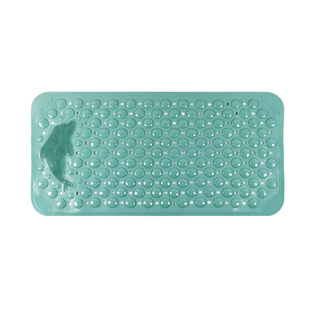 1pc Dolphin Rectangular Non-Slip Mat, 35*70cm PVC Anti-skip Bath Mats for Bathroom, Massage Bathtub Mat Safe Rugs Foot Mats