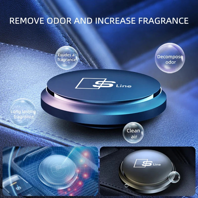 Car Air Freshener Solid Perfume Rotating Aromatherapy Decor For Audi Sline A3 A4 A5 A6 A7 A1 A2 A8 Q1 Q2 Q3 Q4 Q5 Q6 Q7 Q8 TT S5