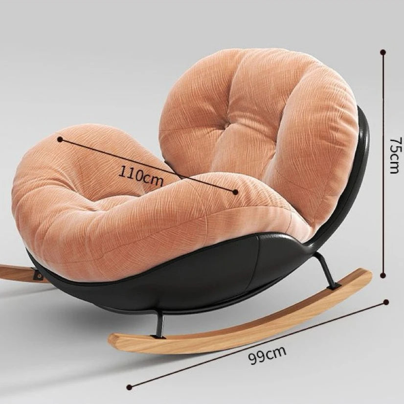 Cream New Pink Rocking Chair Lazy Recliner Home Leisure Single Sofa Balcony Living Room Rocking Chairs Muebles Para El Hogar