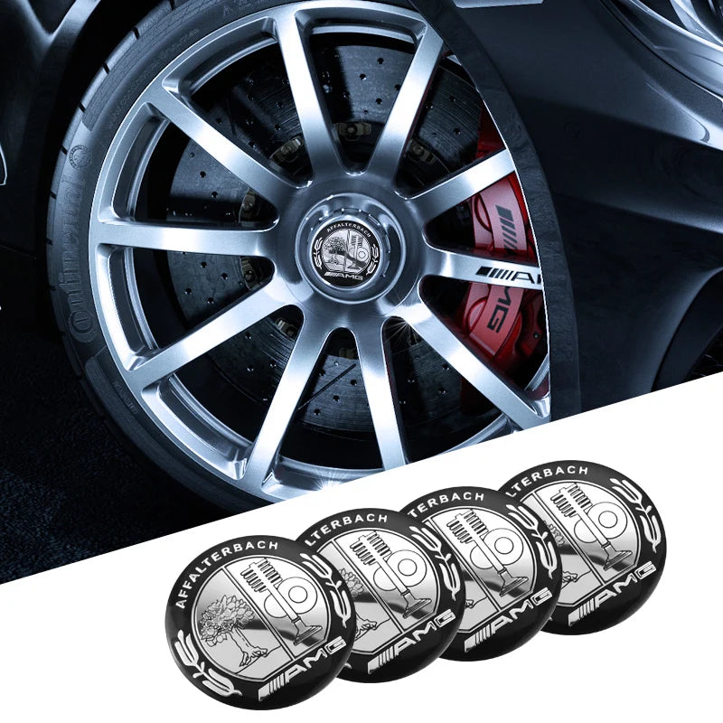 1Set Car Wheel Stickers 56mm Auto Center Hub Cap Decal For Mercedes Benz AMG Smart W205 C300 W203 W206 W108 W124 W126 W140 W168