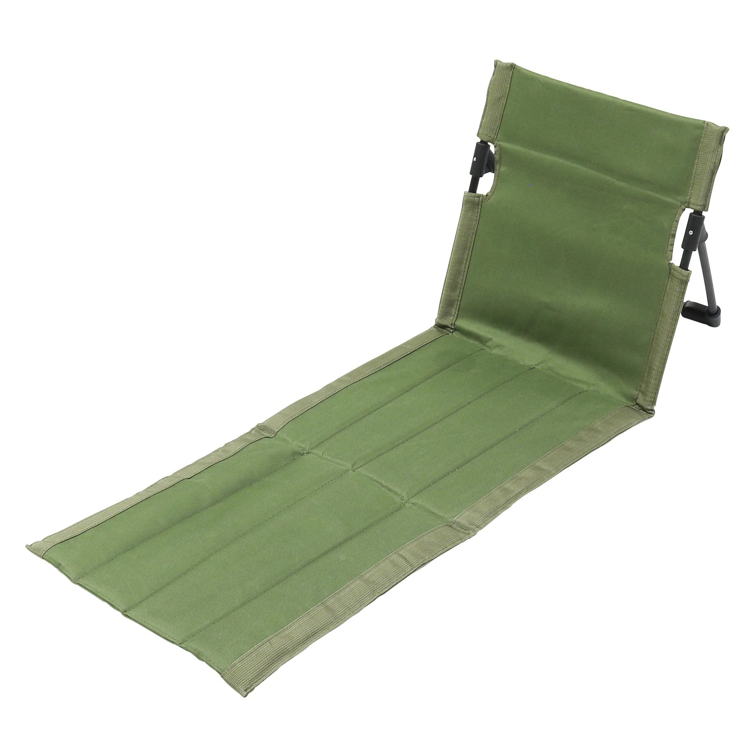 Outdoor Foldable Camping Chair Oxford Cloth Camping Floor Chair Garden Park Single Lazy Chair Backrest Cushion Picnic Back Chair