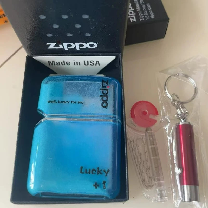 Zippo Creative Luminous Flowing Sand Oil Lighter combination, Shell Fuel Lighter unisex Windproof Collection in box