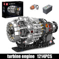 Mould King 10216 Technical Car Engine Toys The Motorized Turbojet Engine Building Block Assembly Engine Brick Kid Christmas Gift