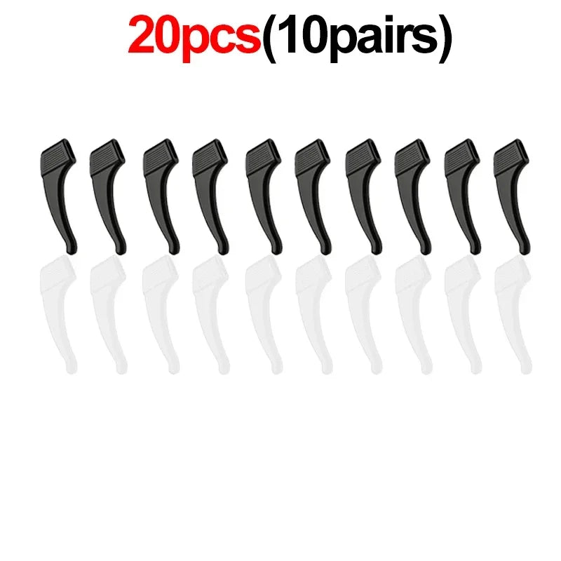 2/40pcs Silicone Ear Hook Anti-slip Glasses Leg Ear Sleeve Bracket Fastener Sunglasses Accessories Grip Anti-fall Eyewear Holder