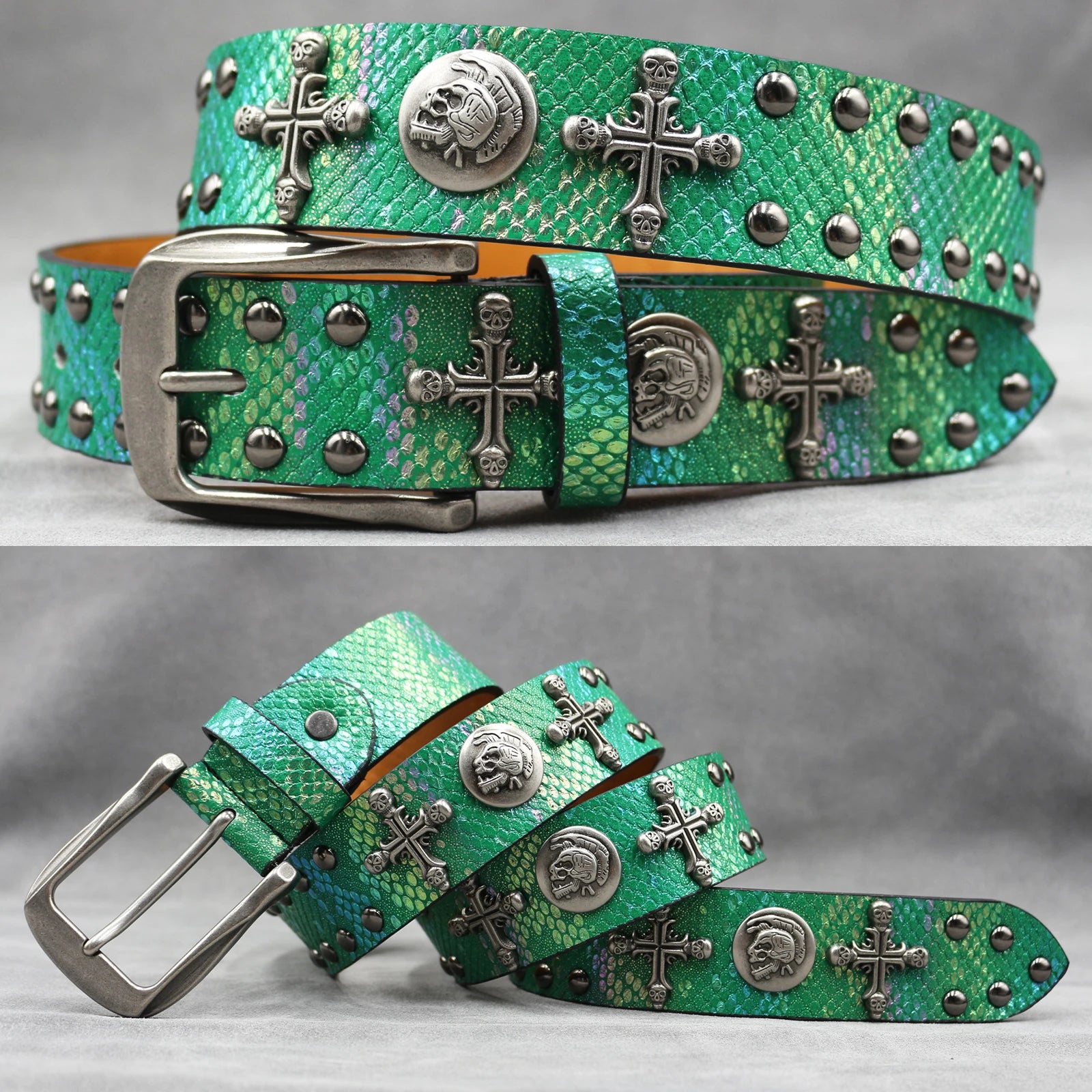Rivet PU  Leather men's belt Fashion alloy belts Buckle luxury brand jeans belts for men business belt female belt