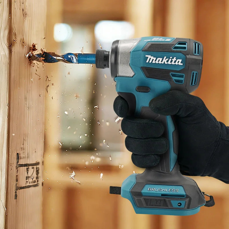 Makita DTD173 180Nm 18V Brushless Impact Driver with Ring Light Max Torque Cordless Power Tool for Screw Bolt Wood Home DIY