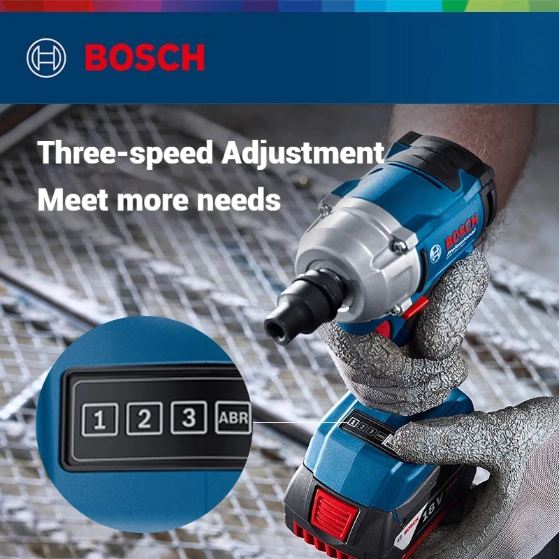 Bosch GDS18V-350 Cordless Brushless High Torque Impact Wrench 18V Lithium Ion for Construction Scaffolders Professional Tool